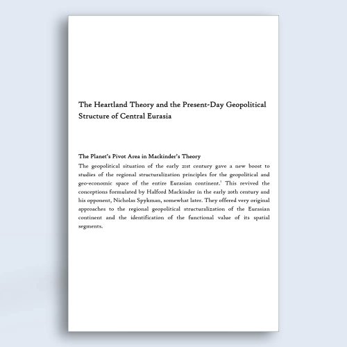 The heartland Theory and the Present` Day .....